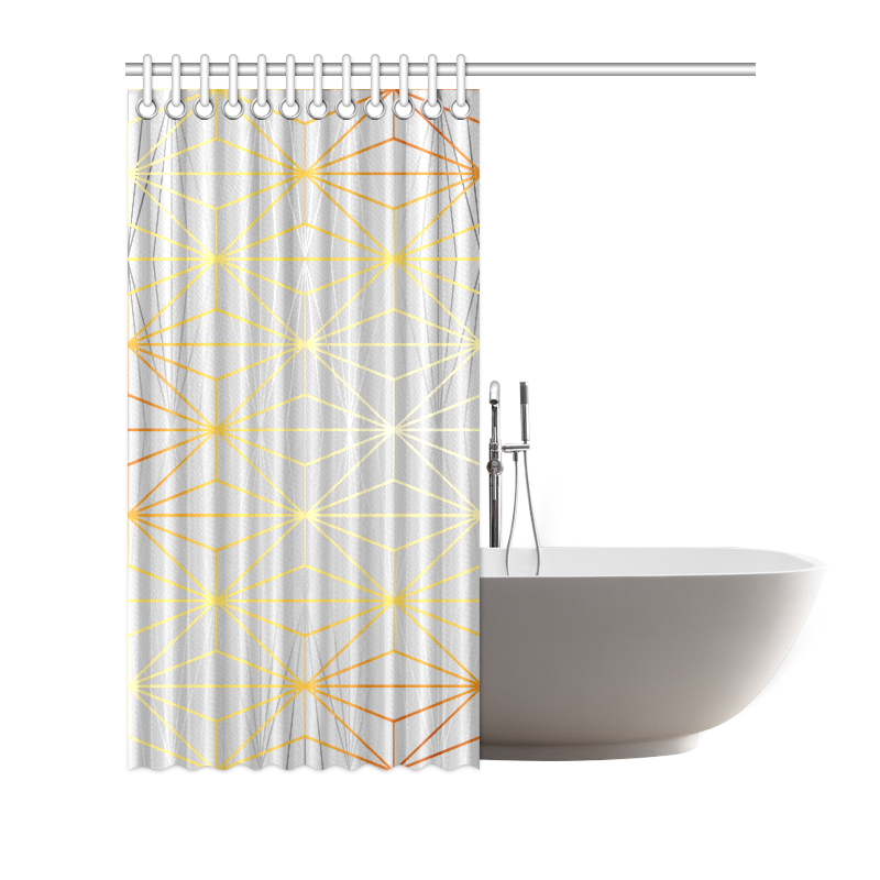 ELEGANT SILVER GOLD DIAMONDS-1SC5 Shower Curtain 72"x72"