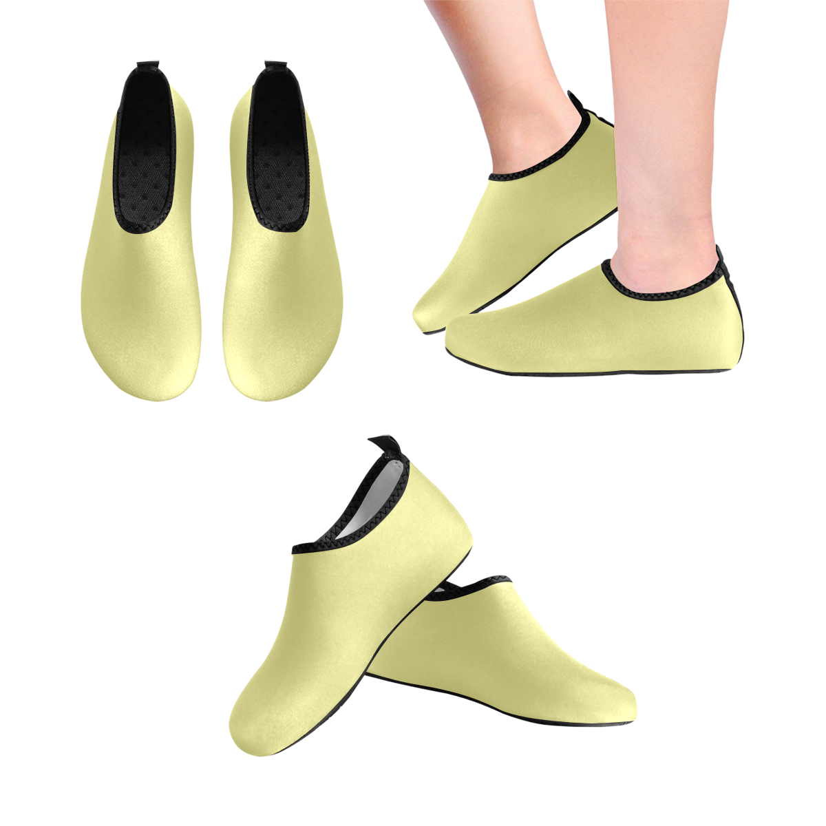 color khaki Kids' Slip-On Water Shoes (Model 056)