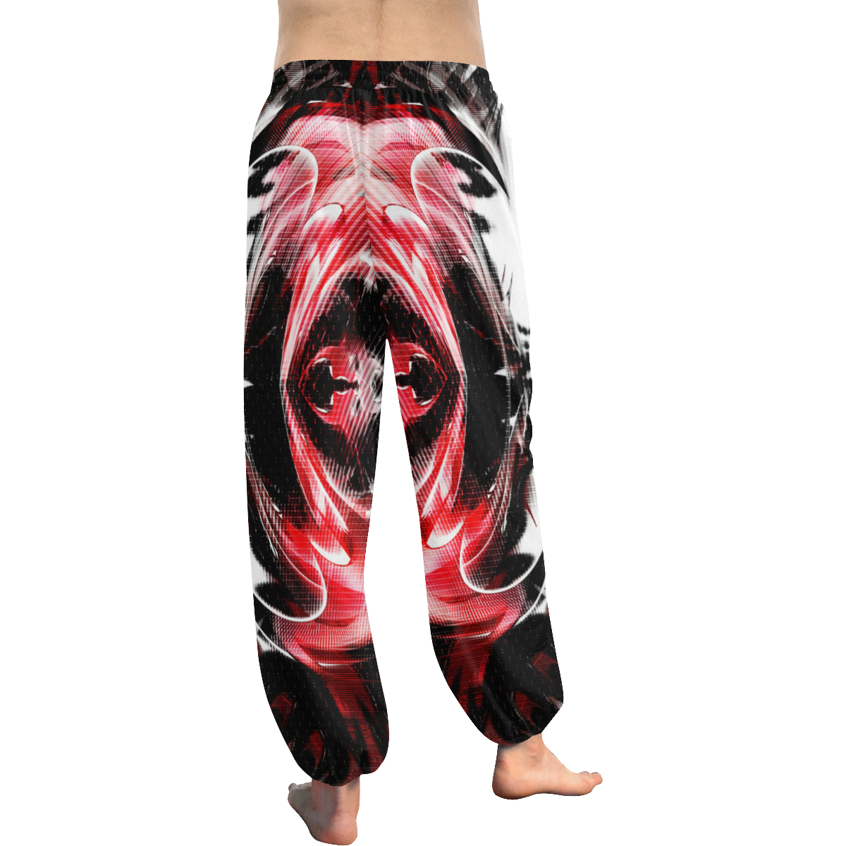 xxsml Red Rave Unit Women's All Over Print Harem Pants (Model L18)