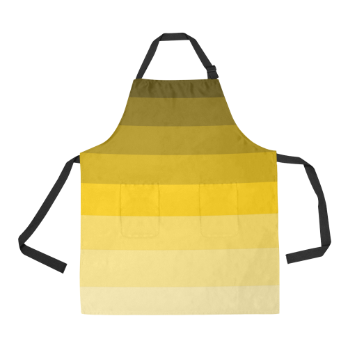 Green yellow stripes All Over Print Apron