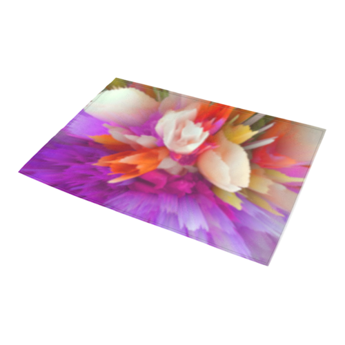 poppy flower Azalea Doormat 24" x 16" (Sponge Material)