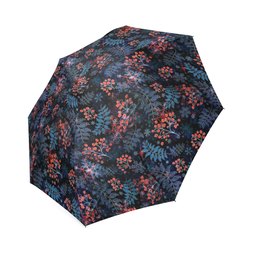 Winter Pattern by K.Merske Foldable Umbrella (Model U01)