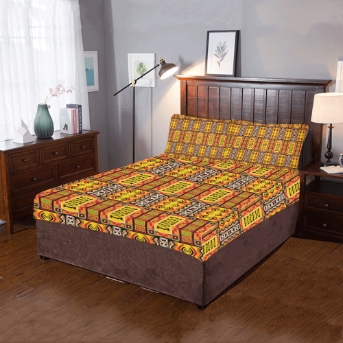 African Ethnic Inspired Pattern 3-Piece Bedding Set