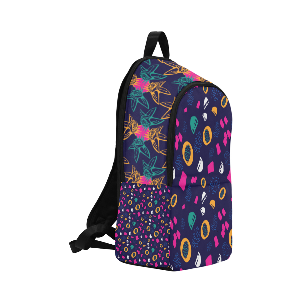 Cool Dots of Joy and Spider Flowers Backpack Fabric Backpack for Adult (Model 1659)