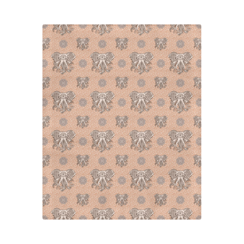 Ethnic Elephant Mandala Pattern Duvet Cover 86"x70" ( All-over-print)
