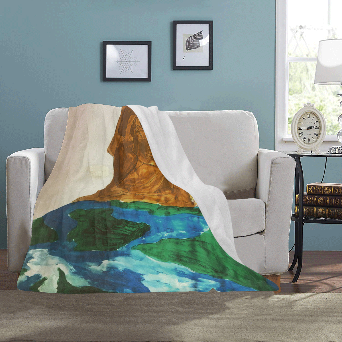 Jesus sits on the circle of the earth Ultra-Soft Micro Fleece Blanket 40"x50"