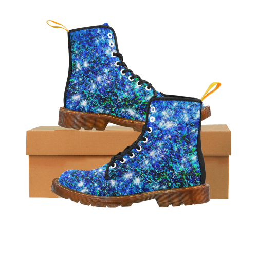 Sparkling Blue by Jera Nour Martin Boots For Women Model 1203H