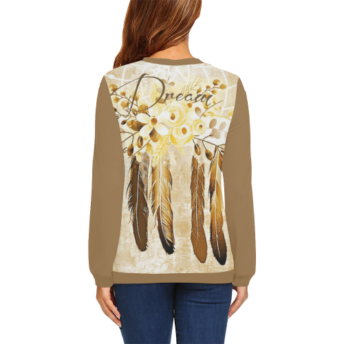 dreamcatcher dream All Over Print Crewneck Sweatshirt for Women (Model H18)