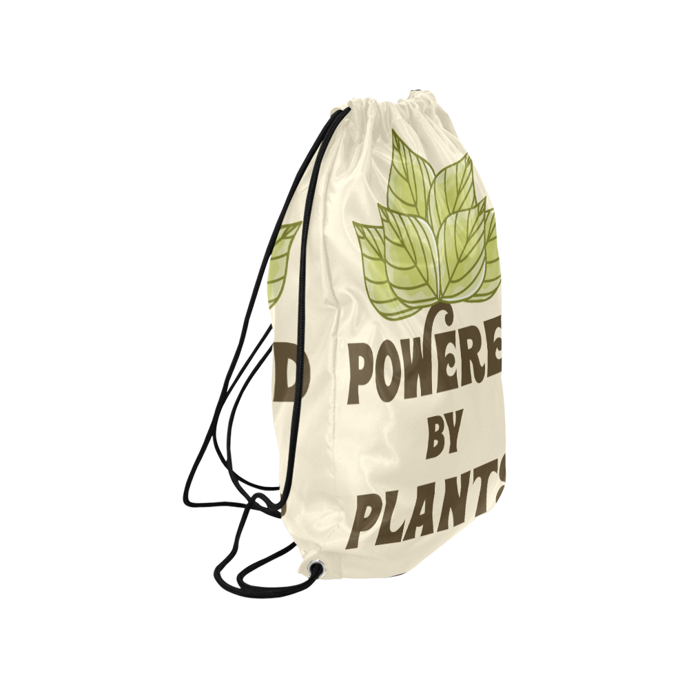 Powered by Plants (vegan) Small Drawstring Bag Model 1604 (Twin Sides) 11"(W) * 17.7"(H)