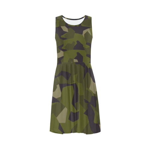 Swedish M90 woodland camouflage Sleeveless Ice Skater Dress (D19)