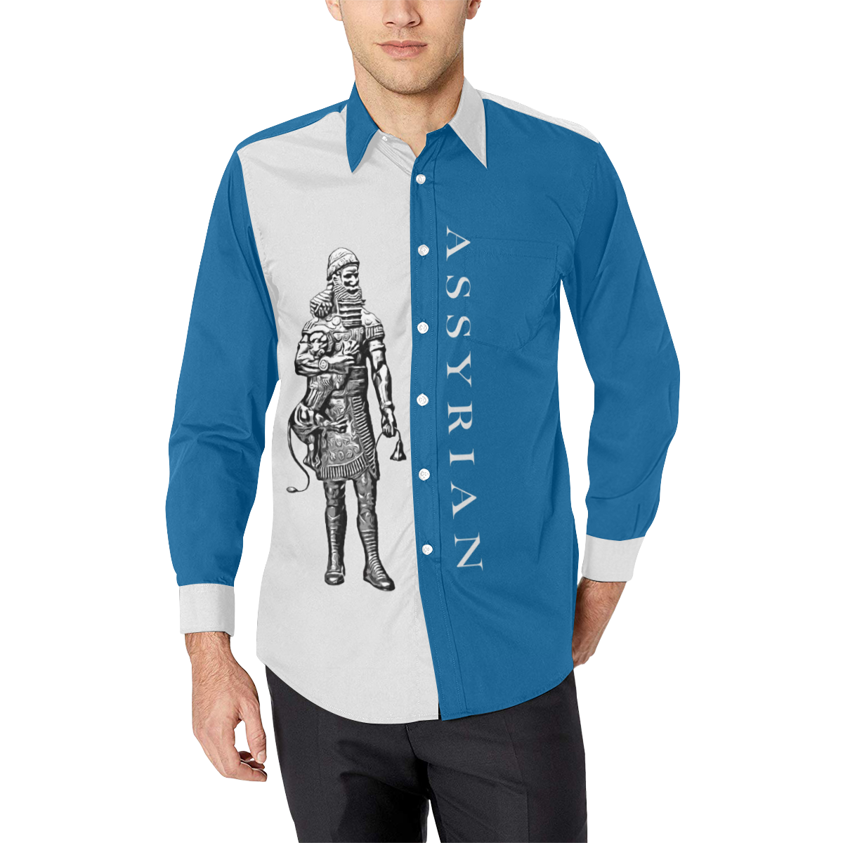 GIlgamish Men's All Over Print Casual Dress Shirt (Model T61)
