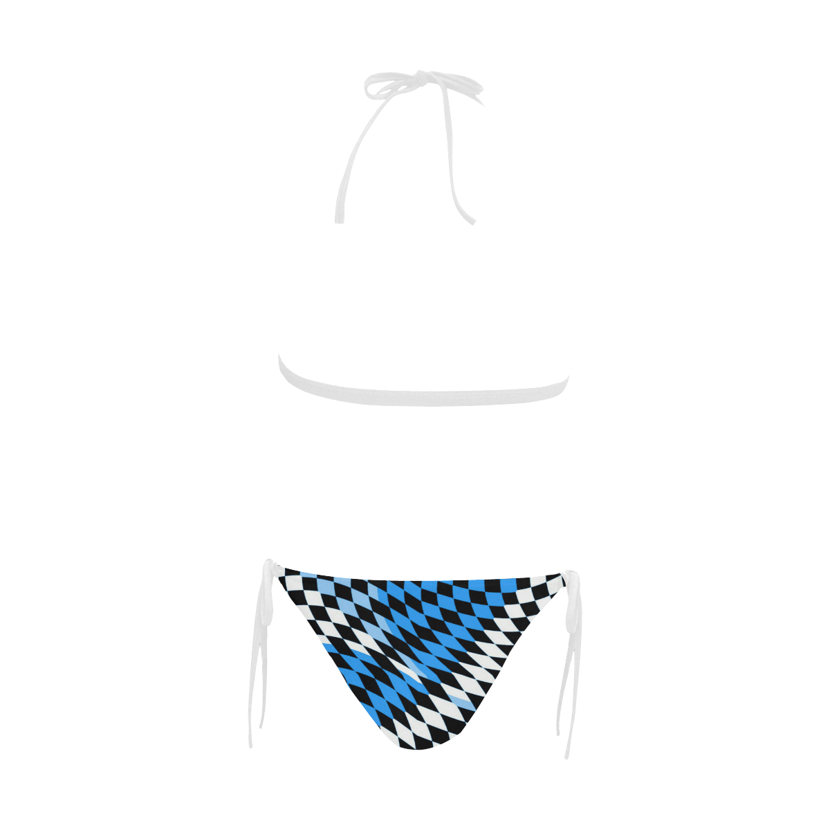 CUBES 6 Buckle Front Halter Bikini Swimsuit (Model S08)