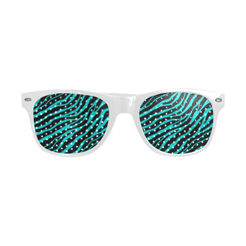 Ripped SpaceTime Stripes - Cyan Custom Goggles (Perforated Lenses)