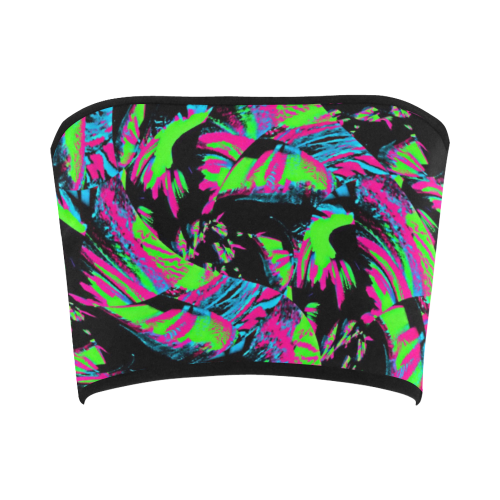 80s Blacklight Pattern Bandeau Top