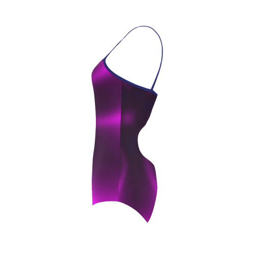 Purple Blossom Strap Swimsuit ( Model S05)