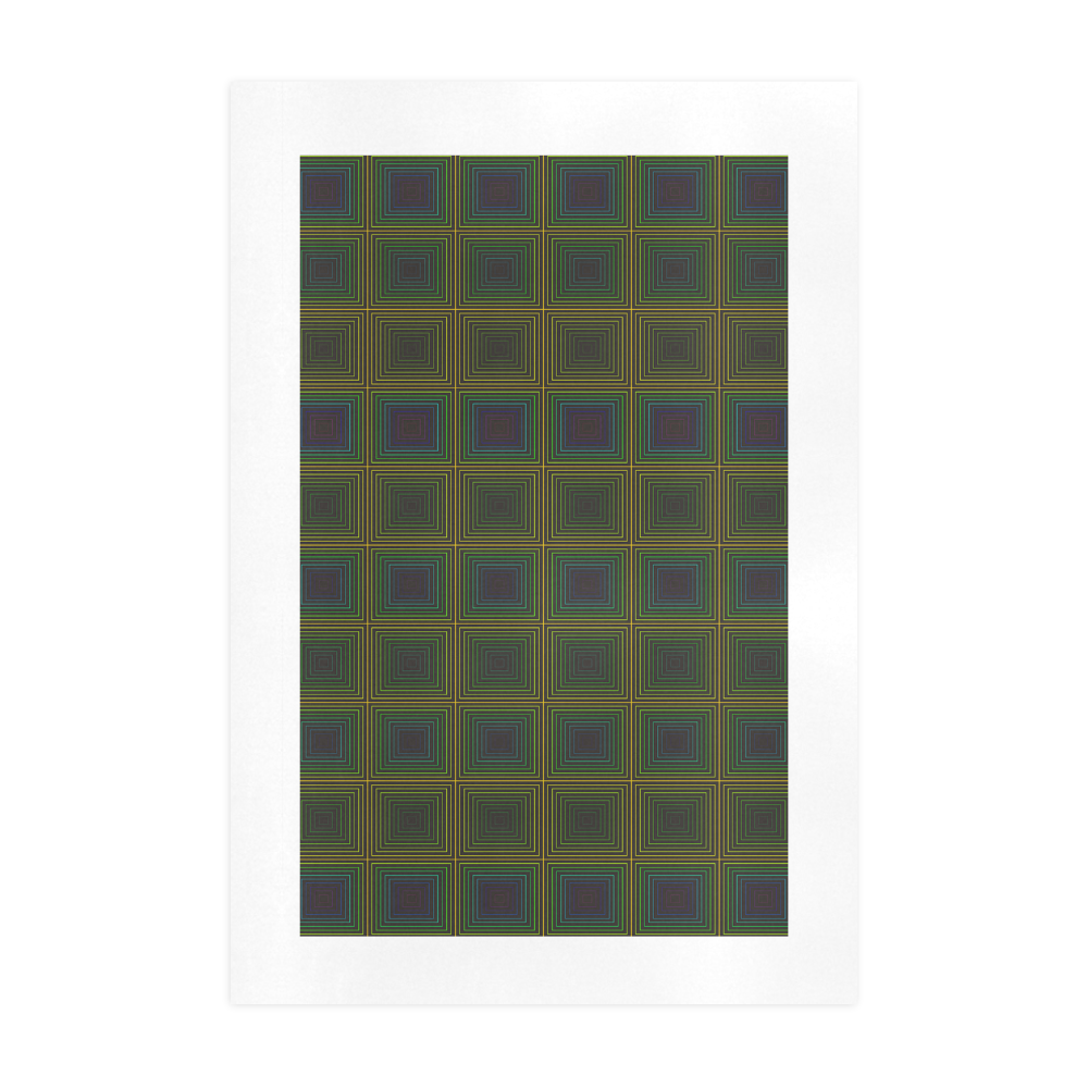 Violet green multicolored multiple squares Art Print 19‘’x28‘’