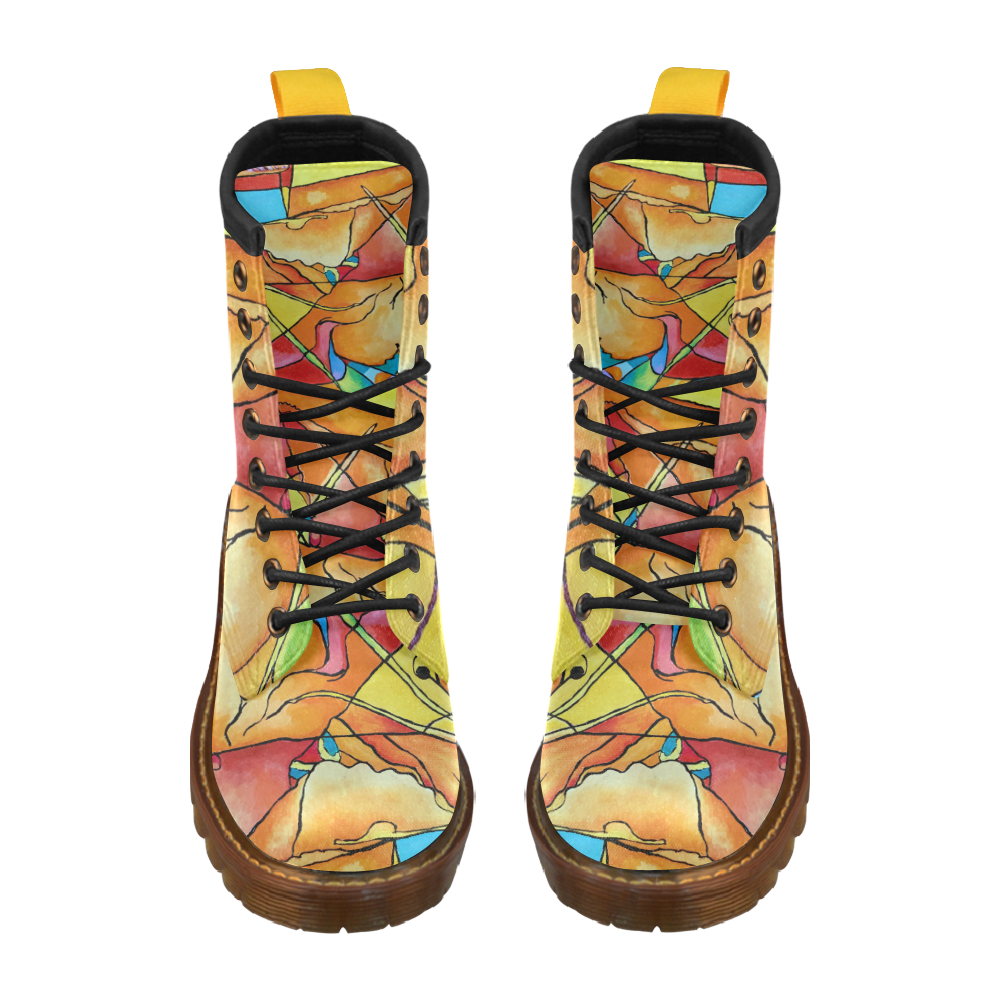 ABSTRACT NO. 1 High Grade PU Leather Martin Boots For Women Model 402H