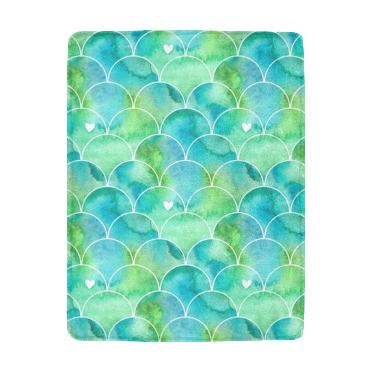 Mermaid SCALES green blue Ultra-Soft Micro Fleece Blanket 43''x56''