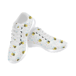 Cute Bee Pattern Men’s Running Shoes (Model 020)