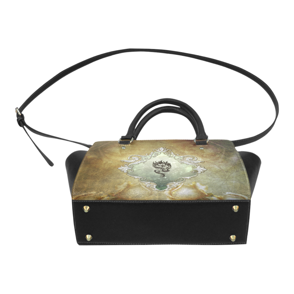 Awesome tribal dragon Classic Shoulder Handbag (Model 1653)