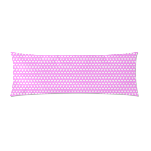 Pretty Pink Hearts Custom Zippered Pillow Case 21"x60"(Two Sides)