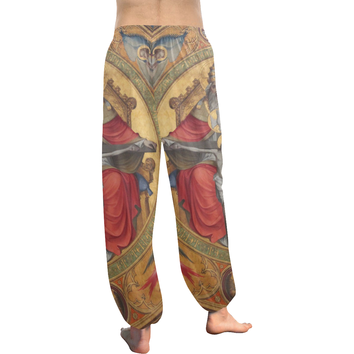 Vintage Jesus on Cross Oil Painting Women's All Over Print Harem Pants (Model L18)
