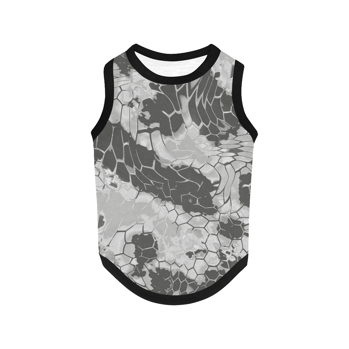 grey dragon reptile snakeskin camouflage pattern All Over Print Pet Tank Top