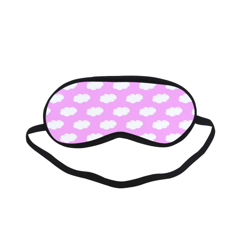 Clouds and Polka Dots on Pink Sleeping Mask