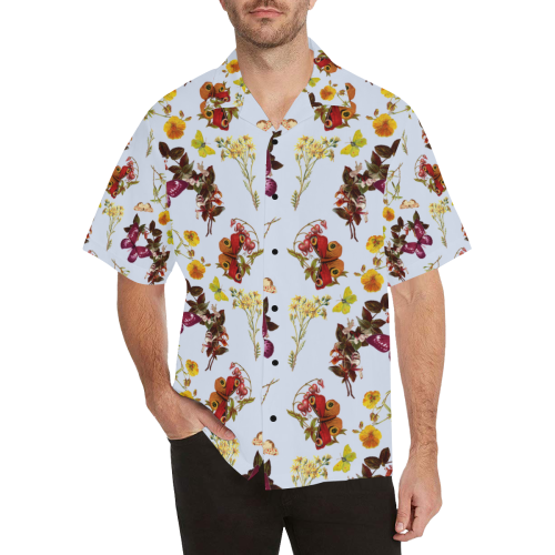 Floral pattern Hawaiian Shirt (Model T58)