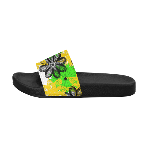 abstract bouquet Men's Slide Sandals (Model 057)