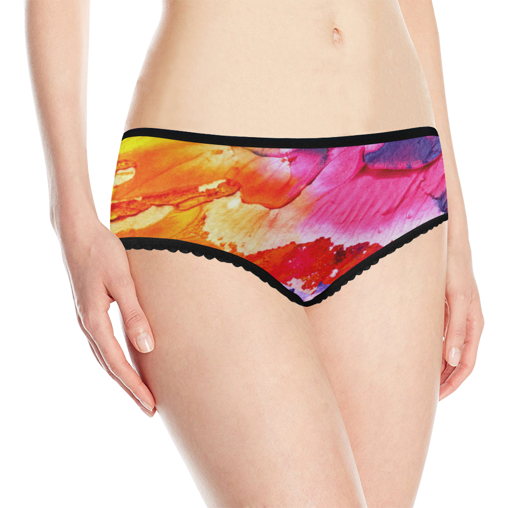 Red purple paint Women's All Over Print Classic Briefs (Model L13)