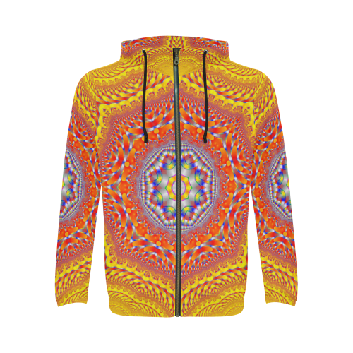 Face to Face All Over Print Full Zip Hoodie for Men (Model H14)