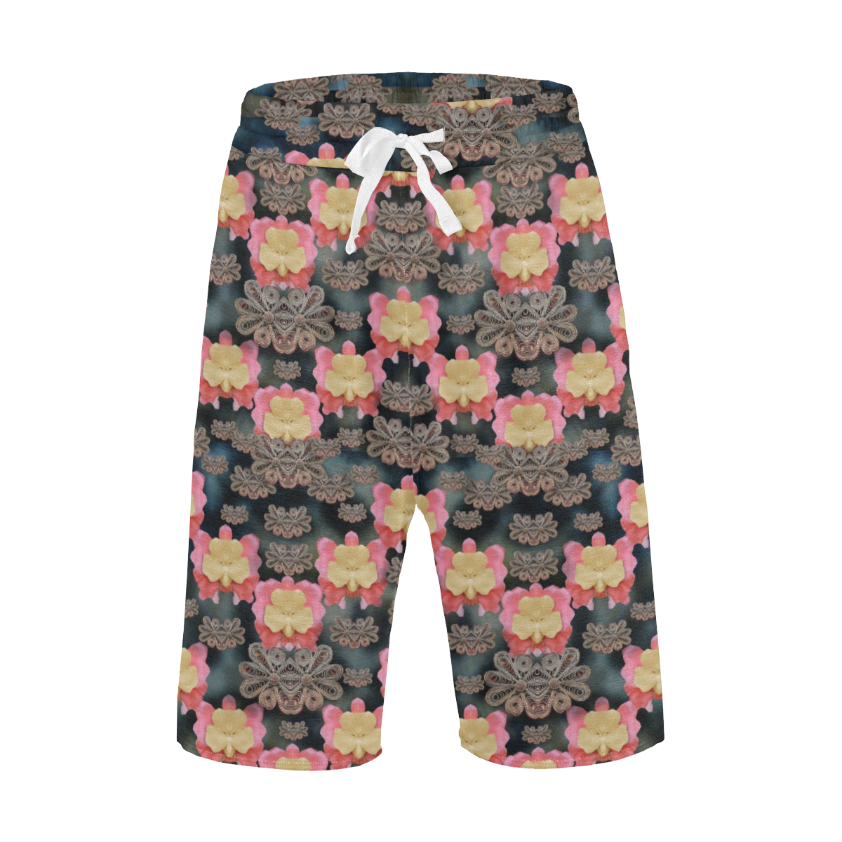 Heavy Metal meets power of the big flower Men's All Over Print Casual Shorts (Model L23)