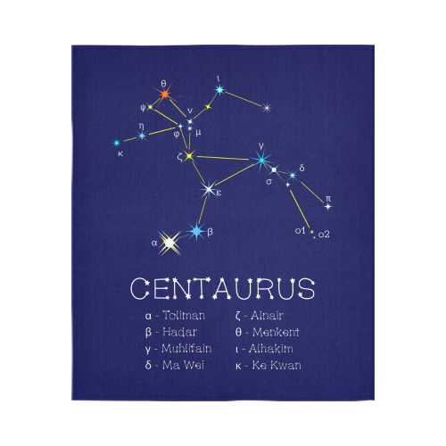 Star constellation Centaurus funny astronomy sky Cotton Linen Wall Tapestry 51"x 60"