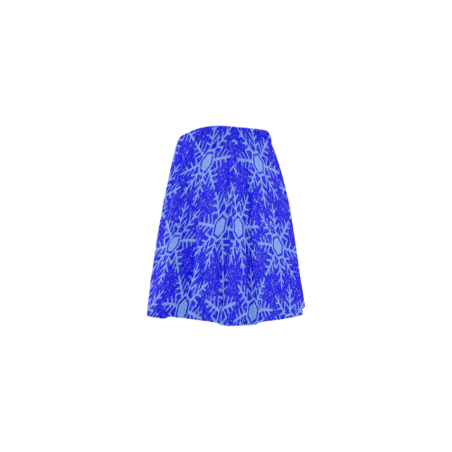 Blue Snowflakes Mini Skating Skirt (Model D36)