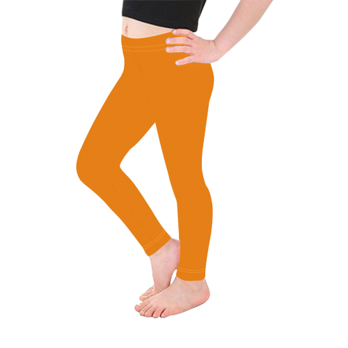 color UT orange Kid's Ankle Length Leggings (Model L06)