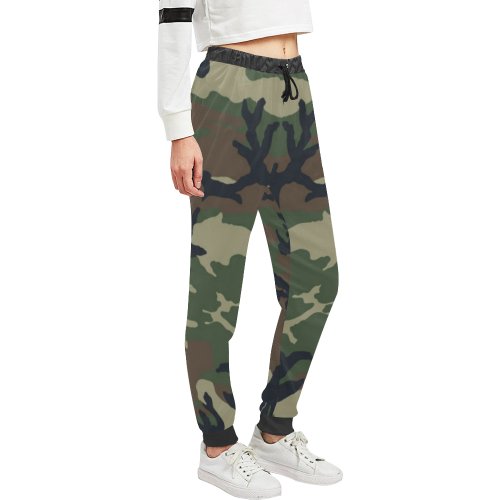 CAMOUFLAGE-WOODLAND 4 Unisex All Over Print Sweatpants (Model L11)