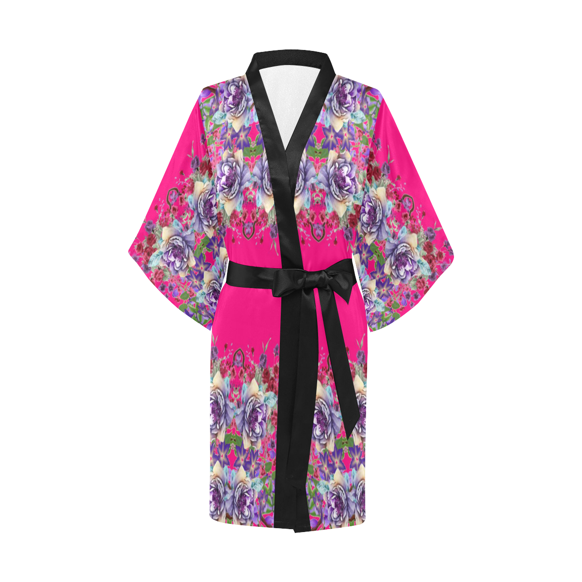 Flowery Flower Pink Kimono Robe