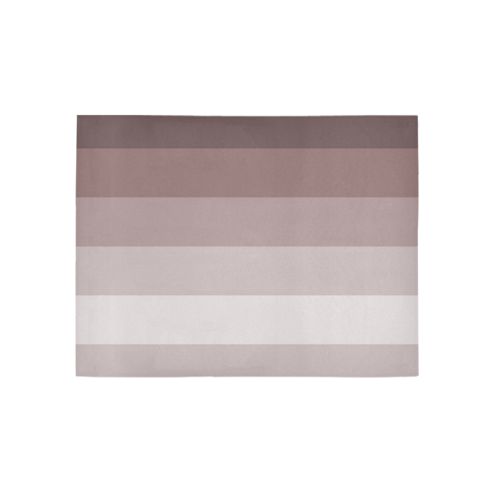 Grey multicolored stripes Area Rug 5'3''x4'