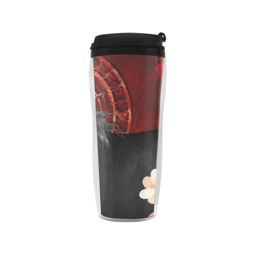 Black horse with flowers Reusable Coffee Cup (11.8oz)