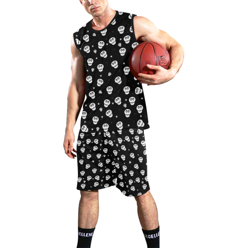 Star Skulls All Over Print Basketball Uniform
