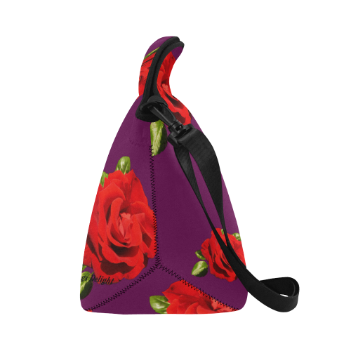 Fairlings Delight's Floral Luxury Collection- Red Rose Neoprene Lunch Bag/Large 53086a10 Neoprene Lunch Bag/Large (Model 1669)