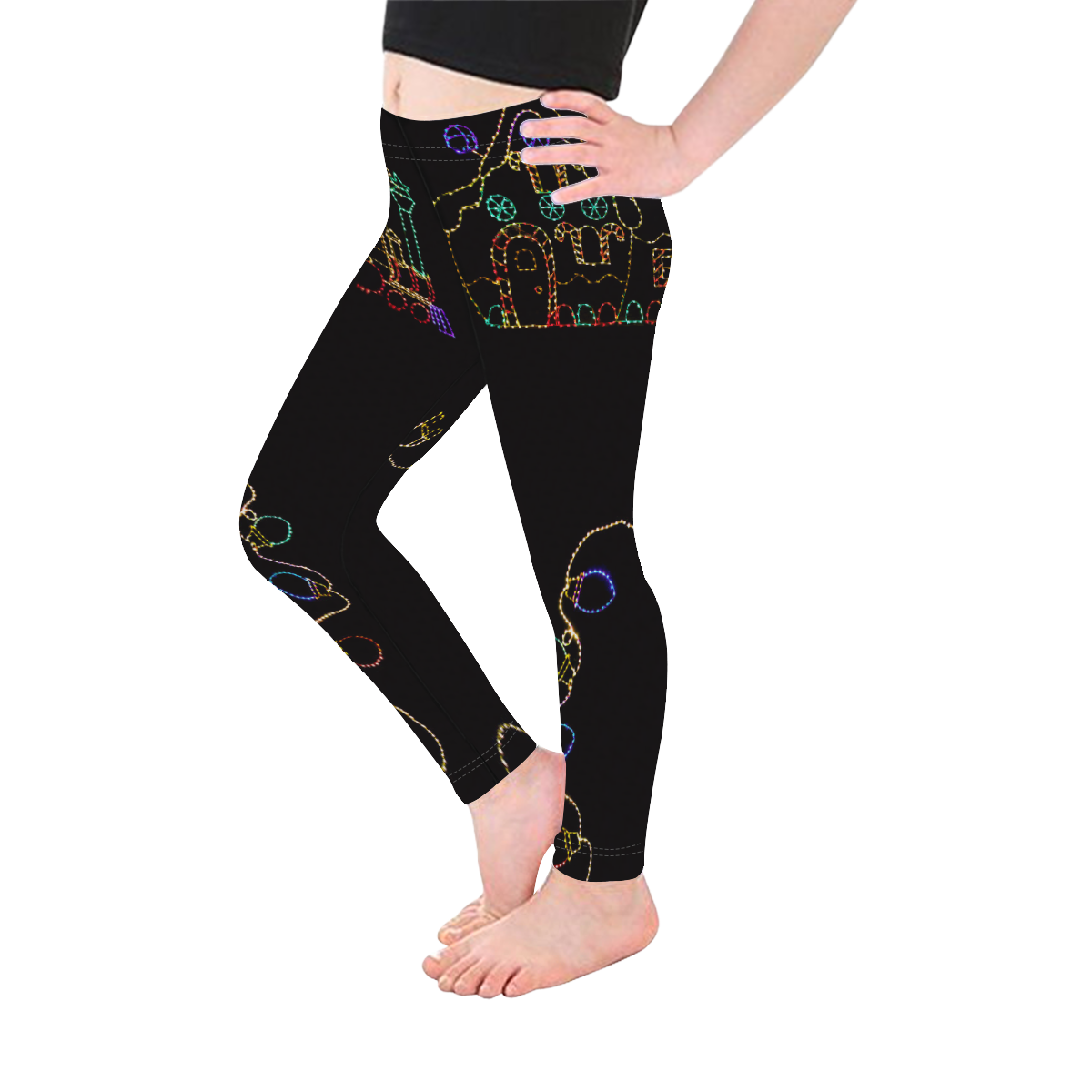 Train Garden Kid's Ankle Length Leggings (Model L06)