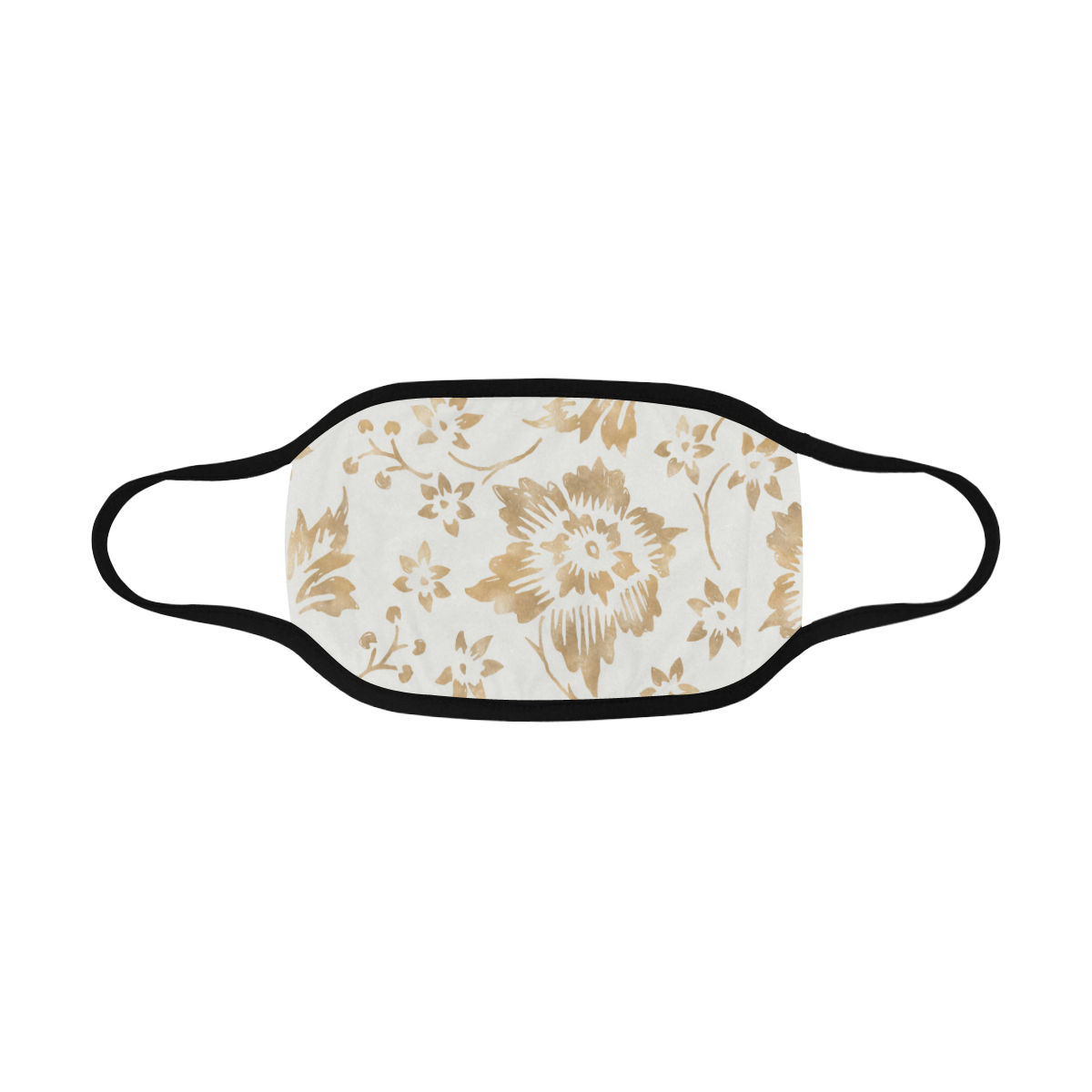 Gold Floral Mouth Mask Mouth Mask