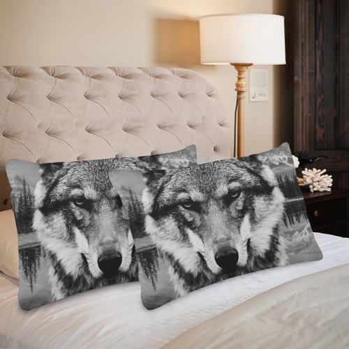 Wolf Animal Nature Custom Pillow Case 20"x 30" (One Side) (Set of 2)