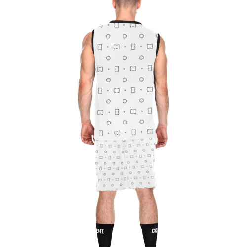 Buttons and Bows Geometric All Over Print Basketball Uniform