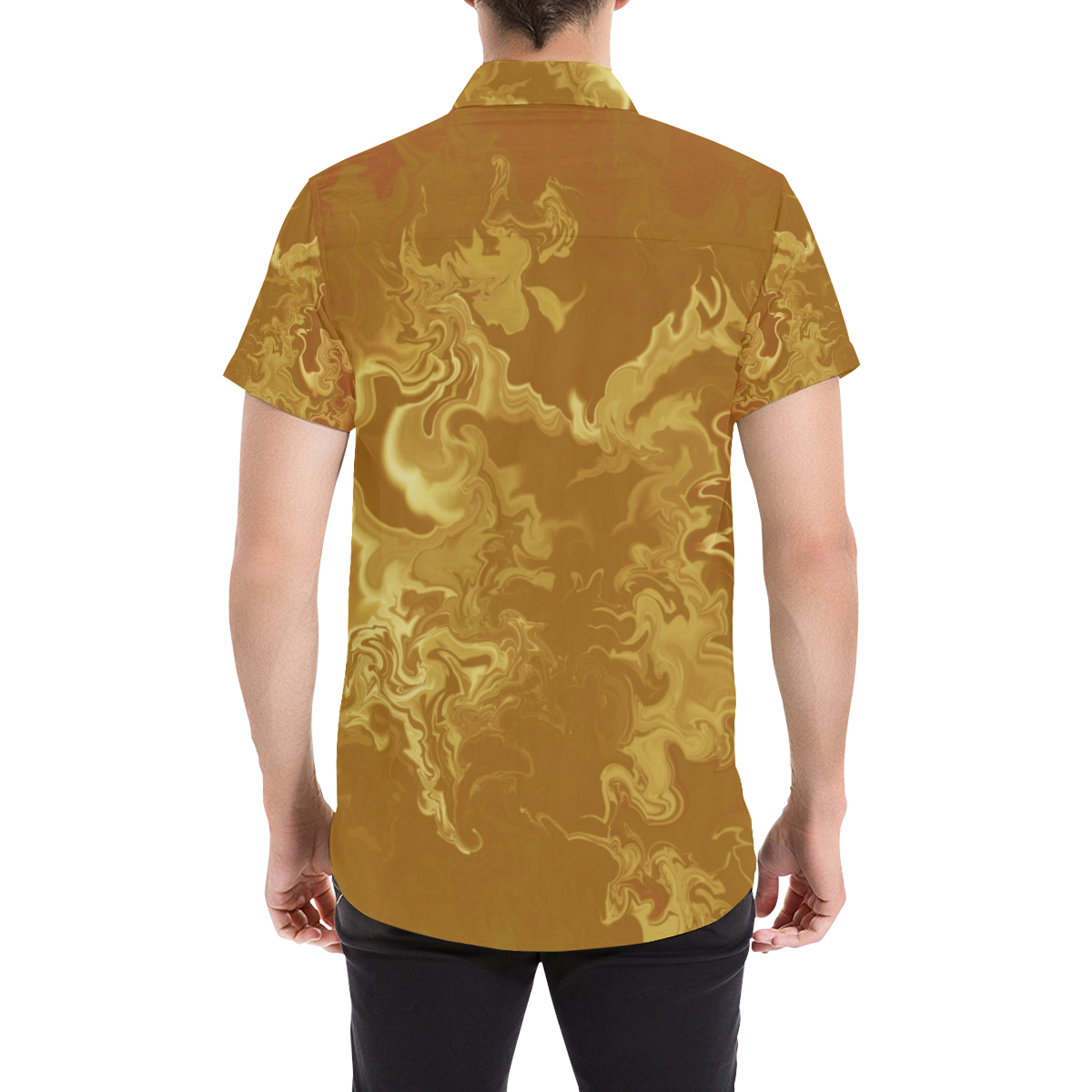 Dragon fire abstract Men's All Over Print Short Sleeve Shirt (Model T53)
