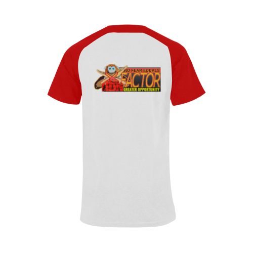 Raglan (white/red) - RBN XFACTOR Men's Raglan T-shirt (USA Size) (Model T11)