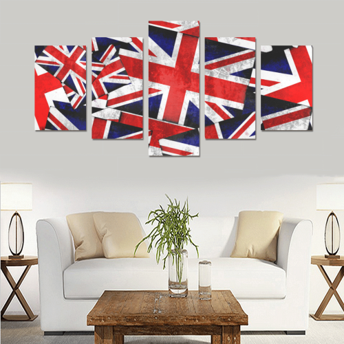 Union Jack British UK Flag Canvas Print Sets C (No Frame)