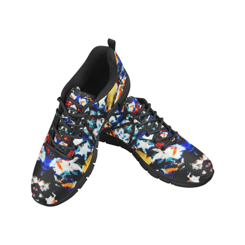 abstract art painting Women's Breathable Running Shoes (Model 055)